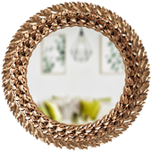 Fremont gold round mirror