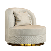 Armchair sofa round Zebrano