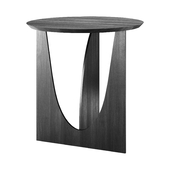 Oak Geometric Black Side Table ETHNICRAFT