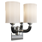 Huxley polished nickel 2 light sconce