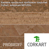 OM CORKART adhesive cork flooring, NATURAL collection