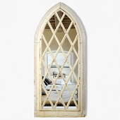 English Gothic Revival Church Window Mirror