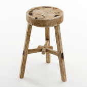 Винтажный деревянный табурет / Vintage wooden stool