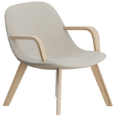 Eyes Lounge Wood base Armchair  by Fredericia