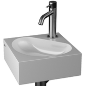 Clou Flush 5 Corner sink and Rexa design mixer tap