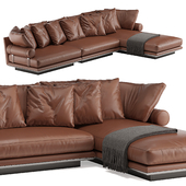 B&B italia Noonu L leather sofa