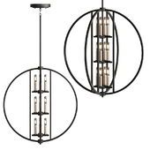 Samural 12 Light Chandelier Black