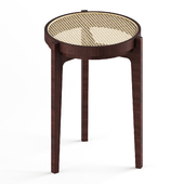 Stackable oak and rattan stool (Bar stool)- Solid wood stools