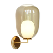 Brass Double Glass Bumble Lamp