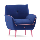 Armchair in stretchable fabric