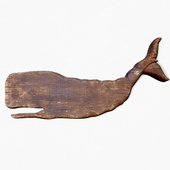 Rustic Carved Wooden Whale
