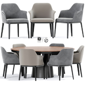 Poliform Sophie Dining Chair Giano Table