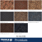 OM Seamless texture of TEGOLA shingles. Premium category. Collection MASTER