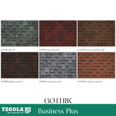 OM Seamless texture of TEGOLA shingles. BUSINESS PLUS category. Collection GOTHIK