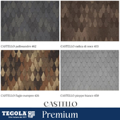 OM Seamless texture of TEGOLA shingles. Premium category. Collection CASTELLO