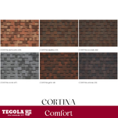 OM Seamless texture of TEGOLA shingles. COMFORT category. CORTINA collection