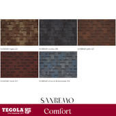 OM Seamless texture of TEGOLA shingles. COMFORT category. SANREMO collection