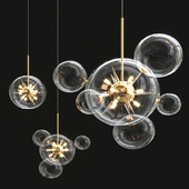 Spikes Glass Bubble Chandelier_1