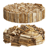 039_Firewood Logs 02 Round Stacks 00