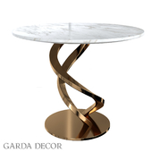 Стол обеденный круглый искусственный мрамор/золото, D100СМ, 33FS-DT10075-PG Garda Decor