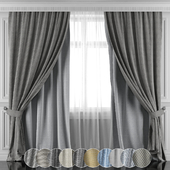 Curtains with window and moldings 390-395