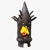 Fireplace head dark