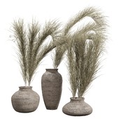 Dry palm vases