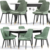 Kendall Upholstered Dining Chair Table