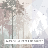 Creativille | Wallpapers | 4910 Silhouette Pine Forest