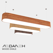 Wooden oval lamp WOOD OVALE / LEDALEN