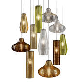 Olivia Emma Clio by Panzeri (3 Glass Pendants with 7 Colors)