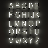 Неоновые буквы, Neon Type Font 2