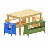 IKEA INGO table and PERJOHAN bench