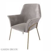 Armchair Velor Light Gray with Metal LEGS 30C-1127-Z GRE Garda Decor