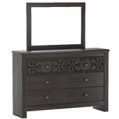 Paxberry 6 Drawer Dresser and Mirror