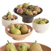 Pears in bowls