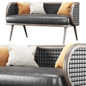 Victoria leather two-seater restaurant sofa NC17/ Двухместный кожаный диван