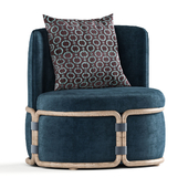 Ethimo rotinGarden fabric easy chair