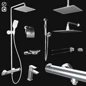 A set of faucets and shower systems from Ravak