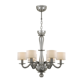 Classic style chandelier with textile shades Sandy01