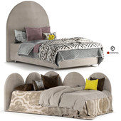 Peonihome Crescent Bedhead & day bed set36