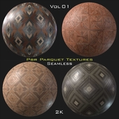 4 PBR Parquet Textures Seamless 2K Vol 01