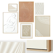 Abstract posters with relief artwork