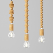 Wood Hanging Lights