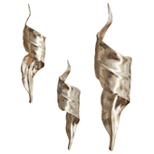 Golden wall sconce LEAF | VetviStore