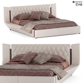 Modrest Denmark Modern Gray & Brown Oak Bed