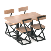 EVO'S wooden table and chair