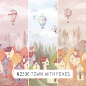 Creativille | Wallpapers | 2330 Town with Foxes
