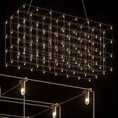 QUASAR UNIVERSE SQUARE TRIPLE SUSPENSION LAMP 87,5 cm