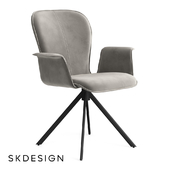 Aspen armchair with metal support